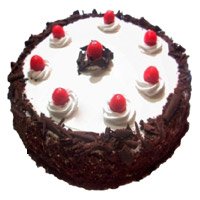 Buy 1 Kg Eggless Black Forest Cake to Bangalore From 5 Star Bakery on Rakhi