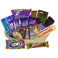Send Special New Year Gifts to Bangalore comprising of Basket of Exotic Chocolate in Bengaluru