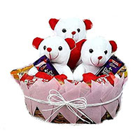 Online Gifts Delivery to Bangalore for 24 Pink Roses 24 Pcs Ferrero Rocher Bouquet on Friendship Day