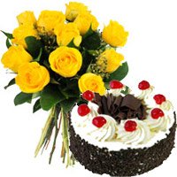Send Cakes With Flowers to Bengaluru