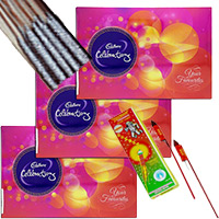 Diwali Gifts in Bangalore Cpmprising 3 Celebrations Pack with 1 Box of Rocket and 1 Box of Sparkle