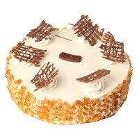 Deliver Diwali Cakes to Bangalore Online. 1 Kg Eggless Butter Scotch Cake to Bangalore From 5 Star Bakery