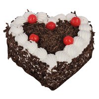 Fresh Valentine's Day Cakes to Bangalore - Black Forest Heart