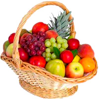 Order New Year Gifts Online to Bangalore that include 4 Kg Mix Fresh Fruits Delivery Bengaluru in Basket