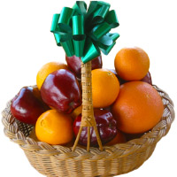 Order to Send New Year Gifts to Pune with Fresh Fruits to Bengalore plus 2 Kg Fresh Apple and Orange Basket