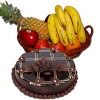 Order Housewarming Chocolate Truffle Cake with Fresh Fruits