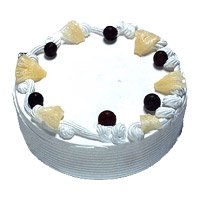 Diwali Eggless Cakes Delivery in Bangalore deliver 1 Kg Eggless Pineapple Cake in Begaluru