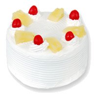 Online Cake Shop in Bangalore to send 2 Kg Eggless Pineapple Cake