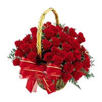 Send Red Roses Basket 24 Diwali Flowers in Bangalore