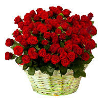 Valentine's Day Flowers to Bangalore - 36 Red Roses Basket in Bengaluru