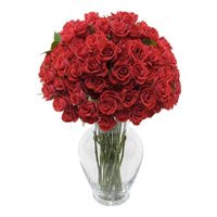 Place Order for Red Roses in Vase of 36 New Year Flowers in Bangalore
