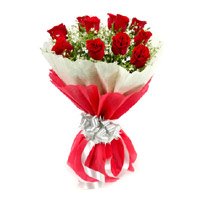 Bengaluru gifts have wide variety of Diwali Flowers to Bangalore including Red Rose Bouquet in Crepe 12 Flowers in Bangalore