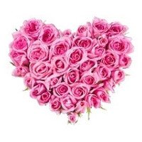 Deliver Best Diwali Flowers to Bengaluru including Pink Roses Heart of 24 Flowers to Bangalore