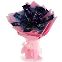 Order Dairy Milk Chocolate Bouquet of 12 Chocolates to Bangalore India on New Year