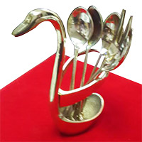 Deliver Diwali Gifts in Bangalore . Swan Cutlury Stand in Brass