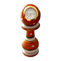 Unique Diwali Gifts Online. Decorative Analog Watch on Stand in Marble