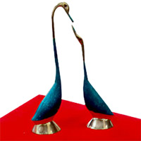 Diwali Gifts to Bengaluru with A Pair of Swan in Brass