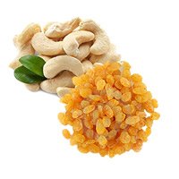 Place Order for New Year Gifts in Bengaluru like 500gm Cashew and 500gm Raisins Dry Fruits to Bangalore