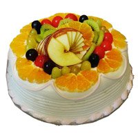 Send 1 Kg Eggless Fruit New Year Cake in Bangalore From 5 Star Bakery