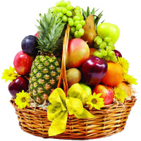 Online Gift Same Day Delivery in Bangalore to send 5 Kg Fresh Fruits Basket