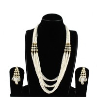 Long White Pearl Necklaces