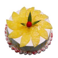 New Year Cakes in Bangalore with 2 Kg Pineapple Cake From 5 Star Bakery