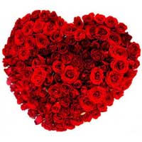 Send Red Roses Heart Arrangement 200 Flowers to Bangalore along with New Year Flowers in Bangalore