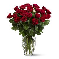 Send Rakhi Flowers to Bangalore. Place order to send Red Roses in Vase 50 Flowers in Bangalore for Rakhi