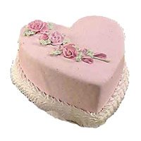 Cake Delivery to Bangalore comprising of 2 Kg Heart Shape Vanilla Cake