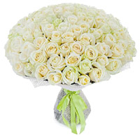 Flowers to Bengaluru : 100 White Roses