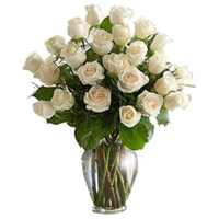 Flowers to Bangalore : White Roses