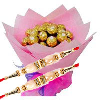 Gift Delivery to Bangalore including 16 Pcs Ferrero Rocher Bouquet